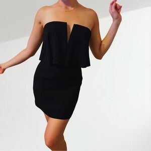 BCBGMaxAzria Strapless Little Black Dress